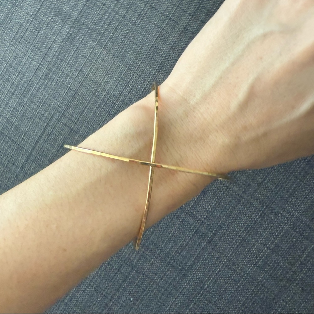 Hammered Gold Bangle
